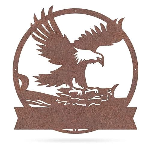  RealSteel Eagle’s Nest Family Monogram – Rust 30”