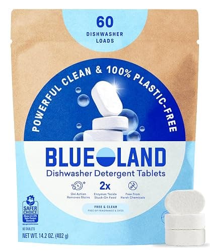Blueland Dishwasher Detergent Tablets — Free & Clear: Fragrance Free 