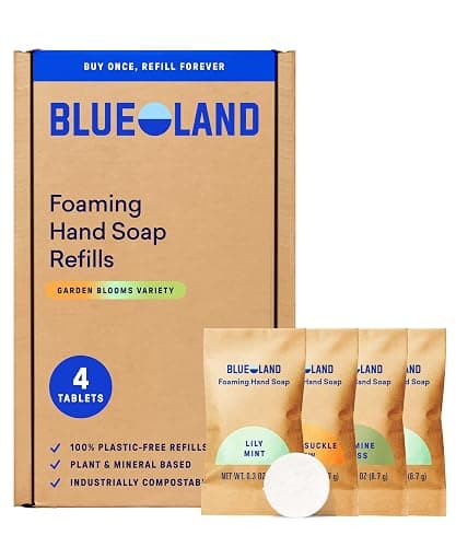 Blueland Foaming Hand Soap Refill Tablets — 4‑Pack (Garden Blooms Variety)