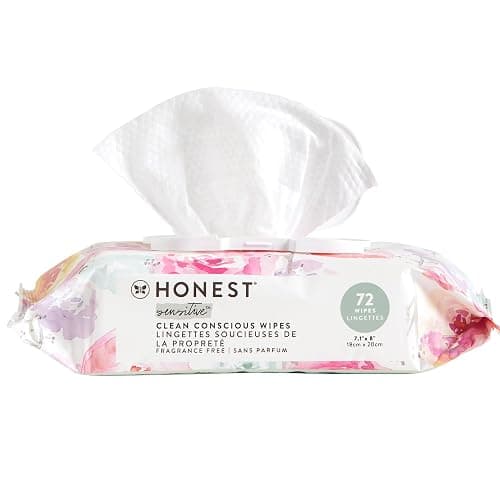 The Honest Company Hypoallergenic Multi‑Use Baby Wipes for Sensitive Baby Skin – Rose Blossom